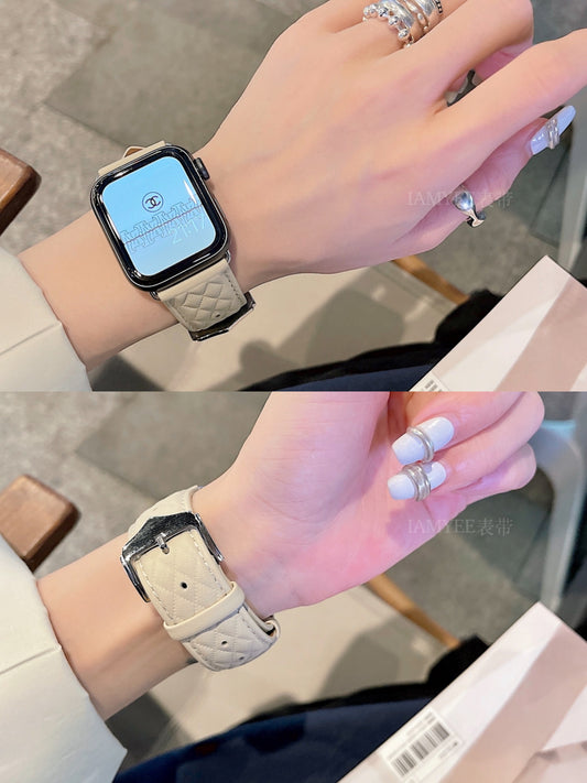 Wide version rhombic small incense cowhide suitable for Applewatch